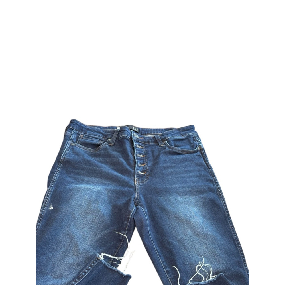 Women's KUT from the Kloth Blue Skinny Jeans Size 12 raw hem - Picture 1 of 4